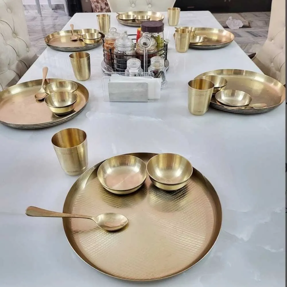 12" Kansa Dinner/Pooja Thali | Multi Purpose | Durable | Timeless Dining Ware