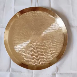 12" Kansa Dinner/Pooja Thali | Multi Purpose | Durable | Timeless Dining Ware