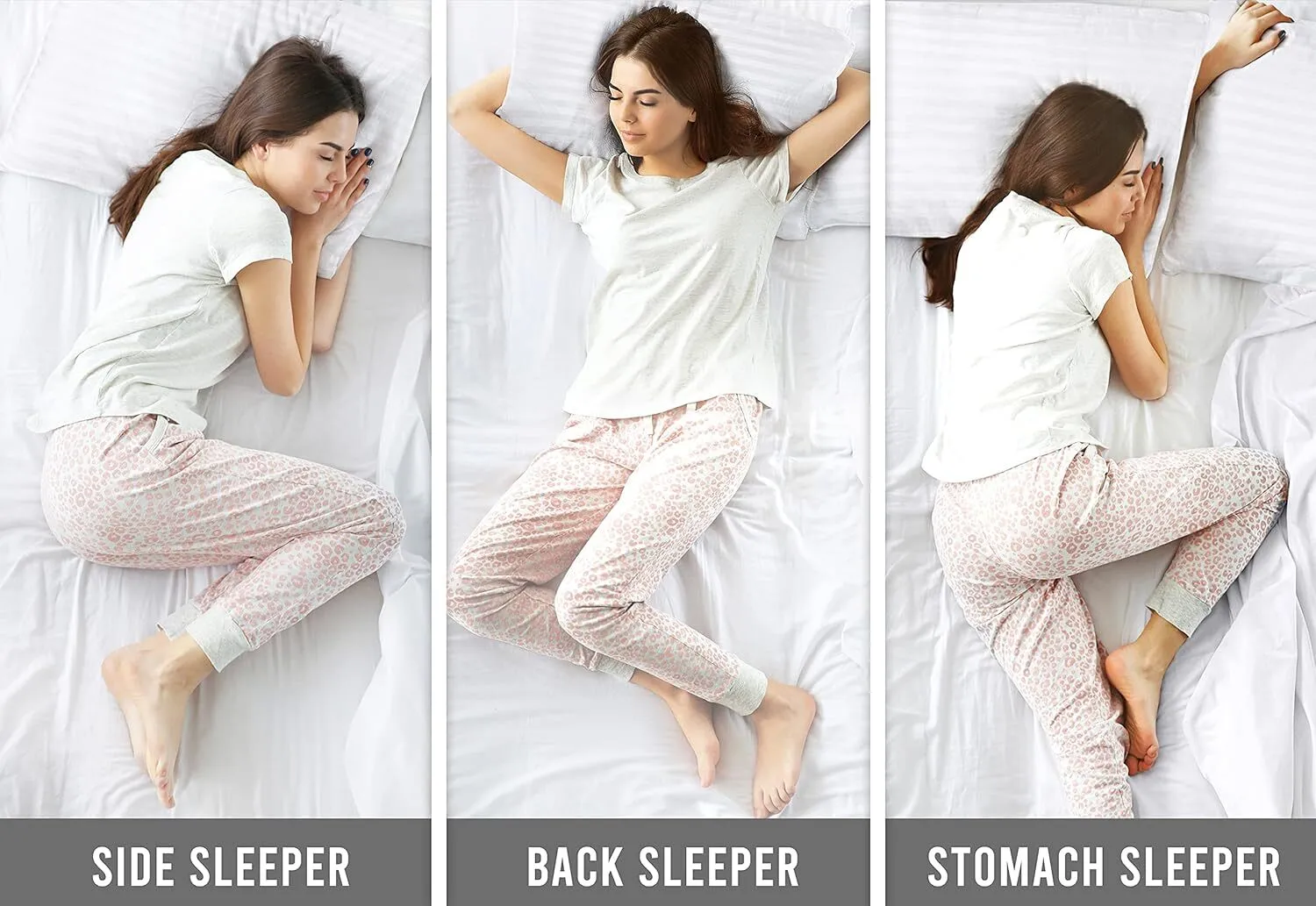 1x Premium 100% Cotton Pillow with Cover Filled Durable Soft Standard - 48x74cm