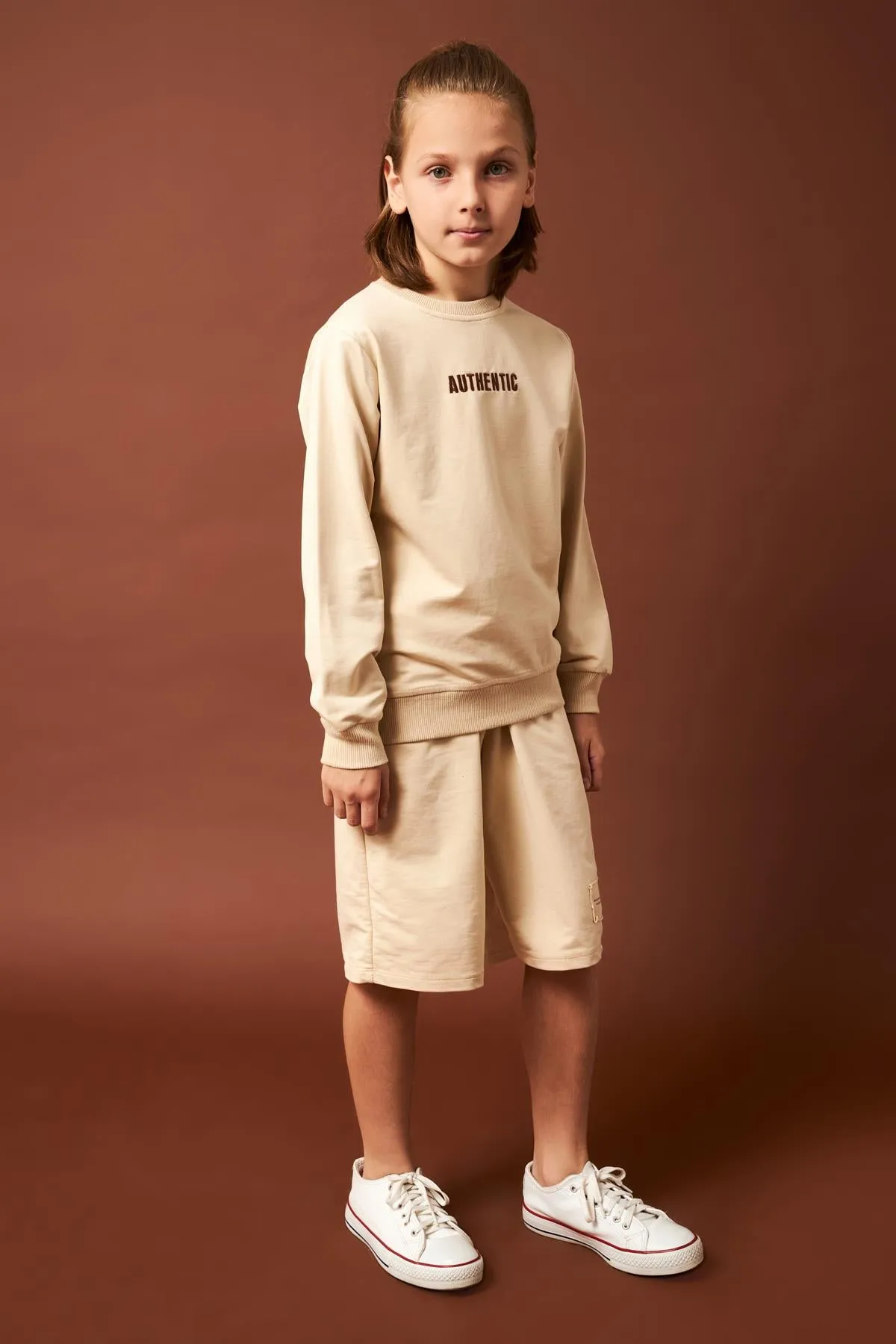 authentic nakiş detayli erkek çocuk sweatshirt