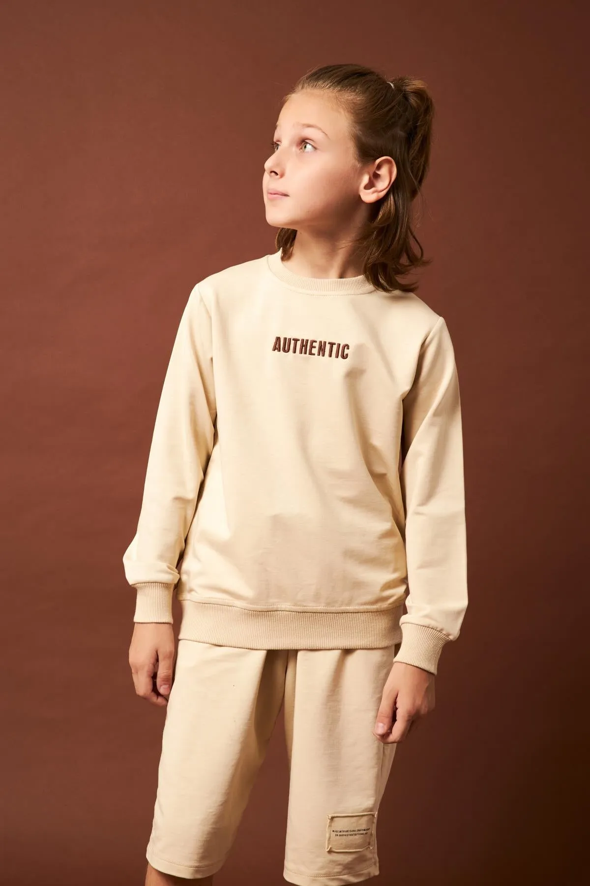 authentic nakiş detayli erkek çocuk sweatshirt