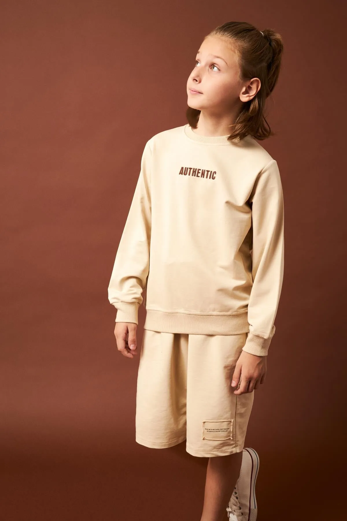 authentic nakiş detayli erkek çocuk sweatshirt