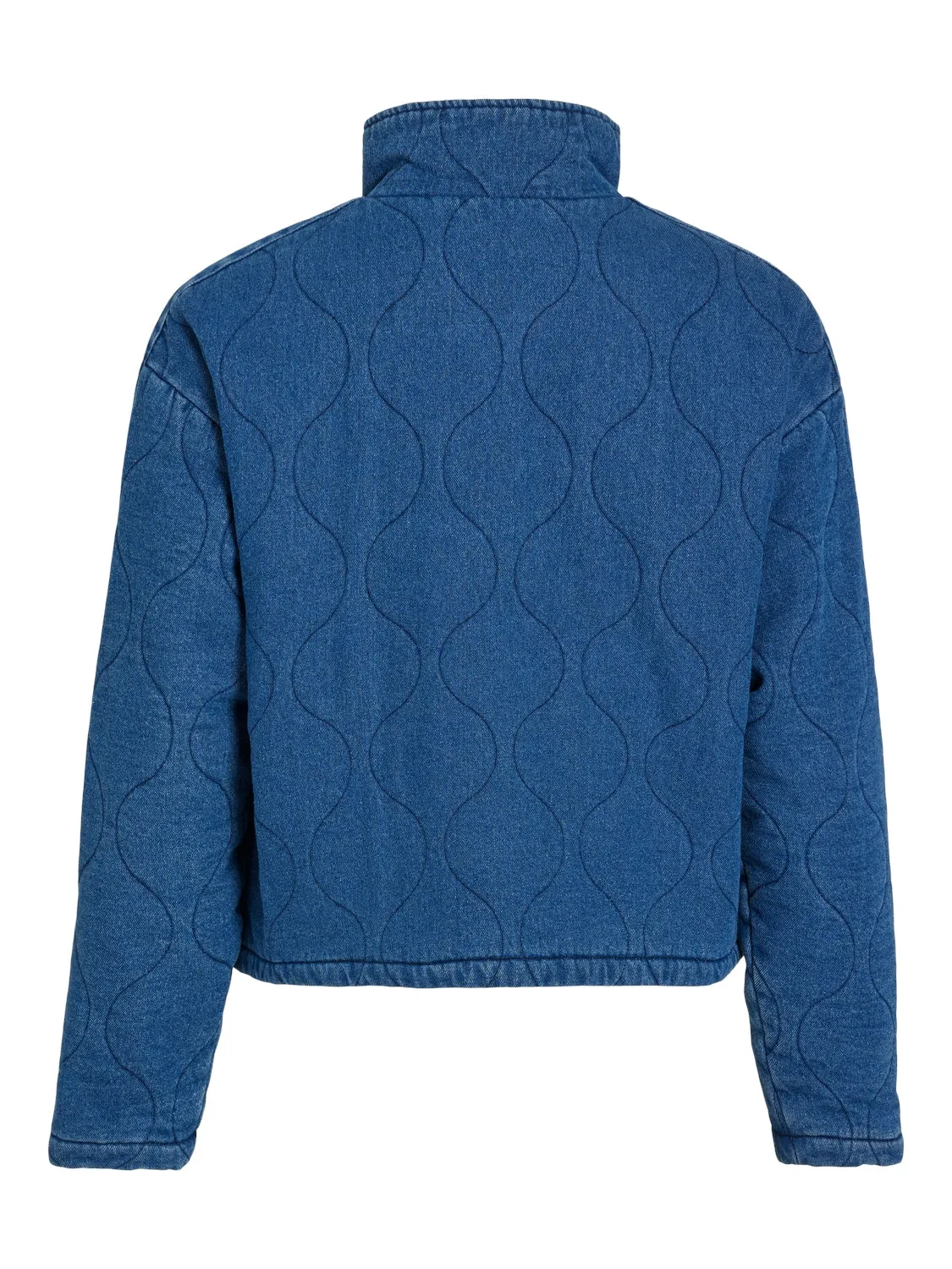 Becca Quilted Denim Jacket (Medium Blue)