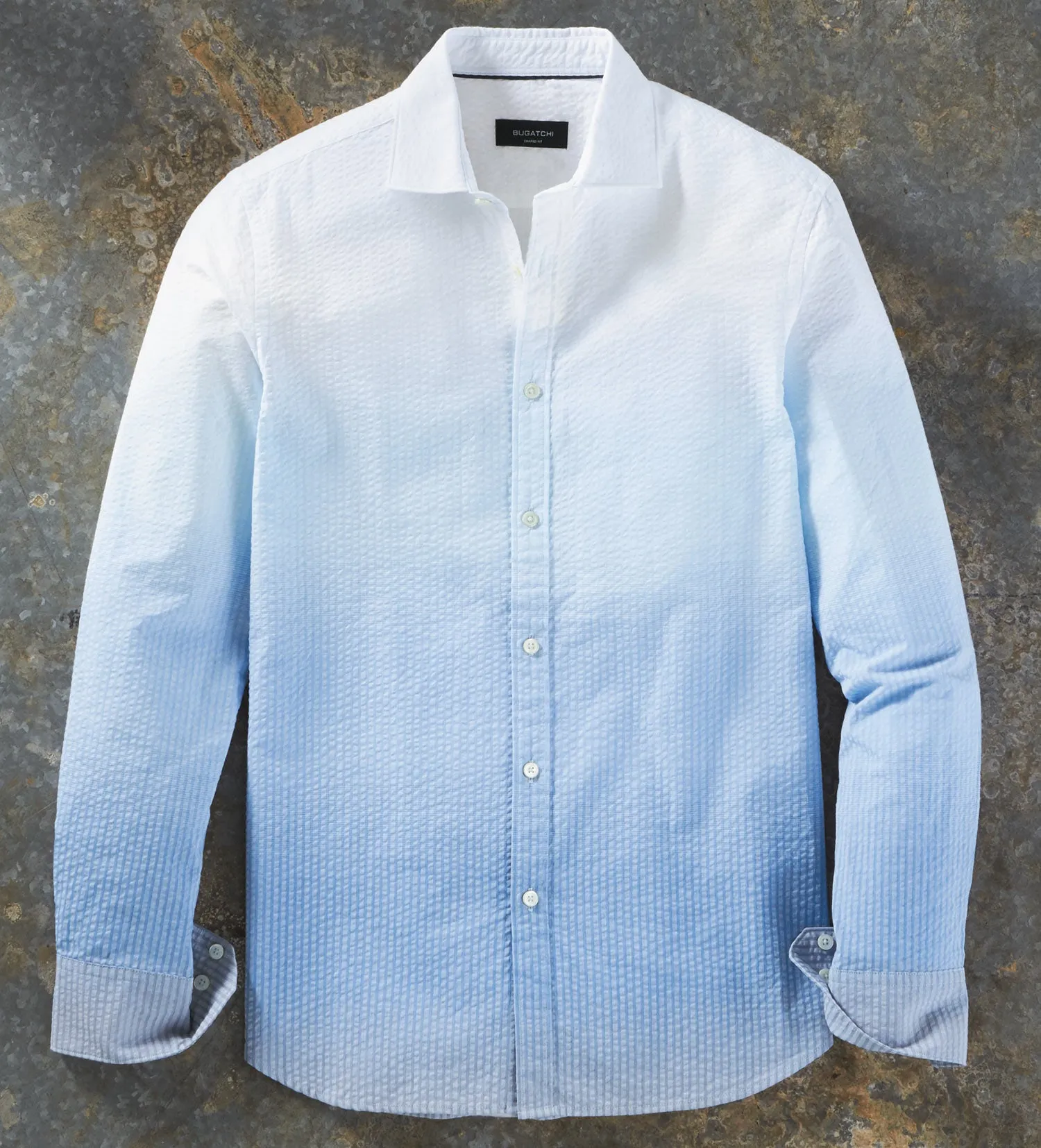 Bugatchi Ombre Seersucker Shirt