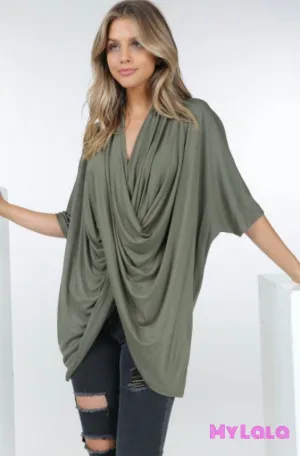 Cross Wrap Tunic (Olive)