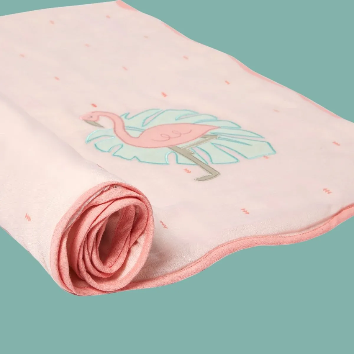Flamingo Pink Soft Dohar Blanket For Babies | Nursery Essential  | Cotton