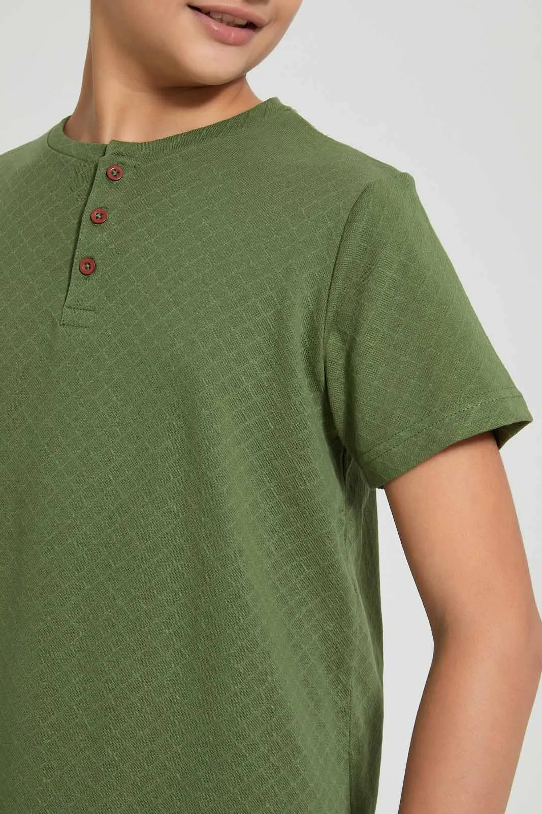 Green Henley T-Shirt