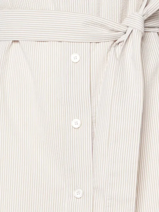 Max Mara   Texas cotton seersucker long shirt 