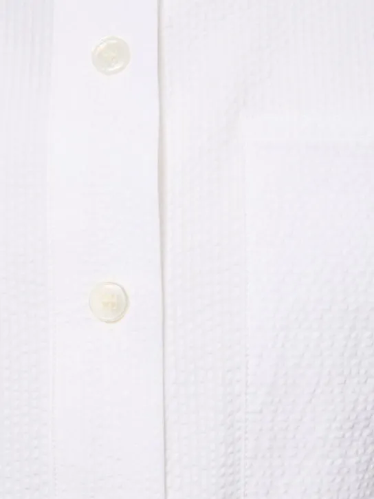 Max Mara   Texas cotton seersucker long shirt 