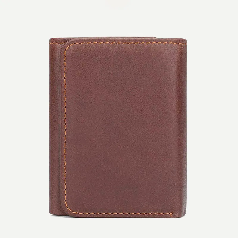 Men's Trifold Durable Wallets RFID Blocking Soft Genuine Leather Wallet