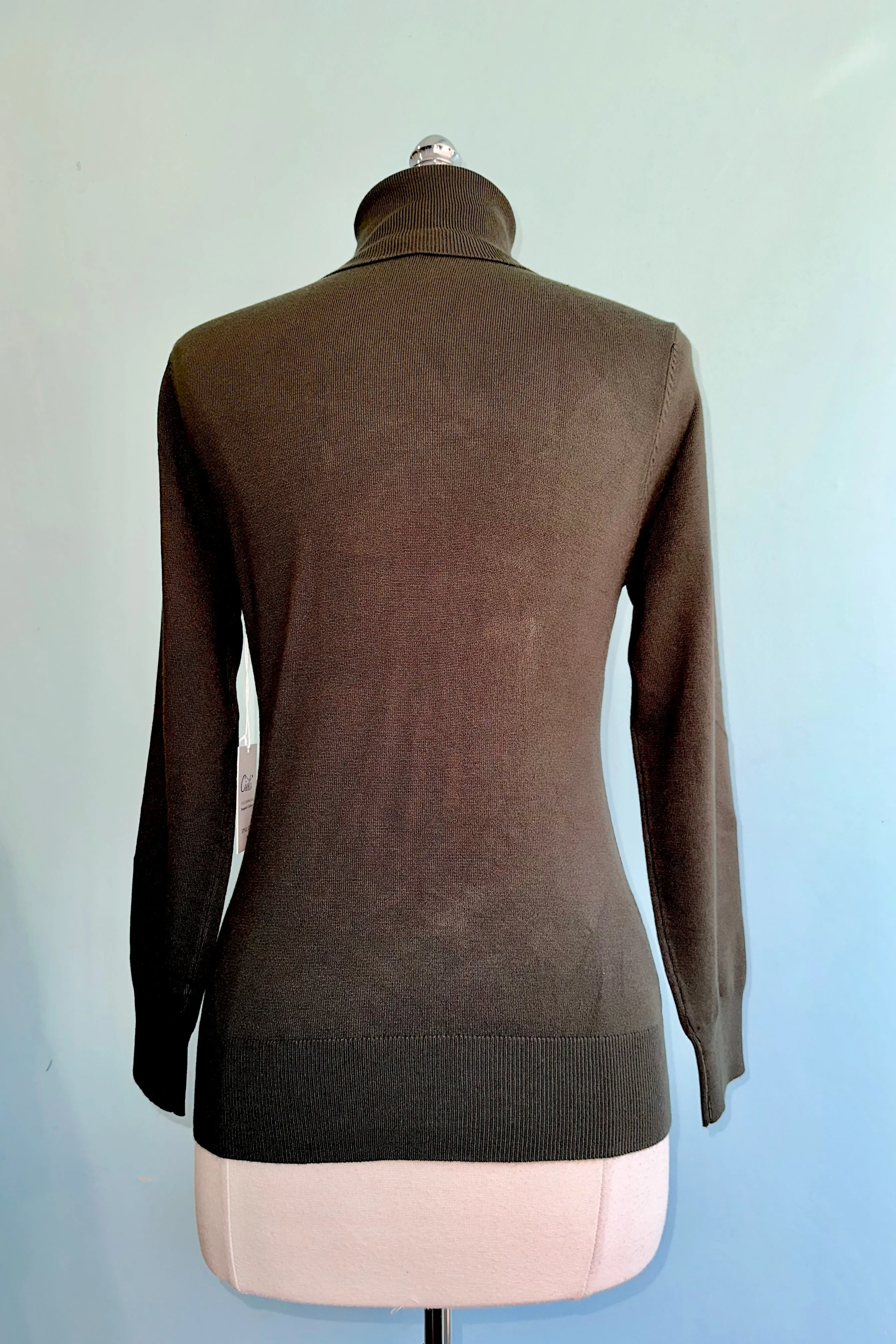 Olive Long Sleeve Turtleneck Sweater