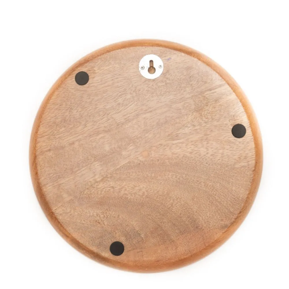 Peach Wall Plate | Artistic & Hand Crafted Home Decor | Mango Wood | 12 Inches