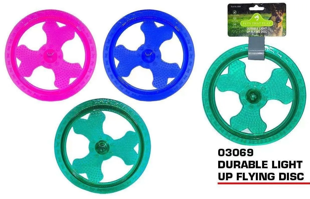 Pets Play Durable Light Up Flying Disc