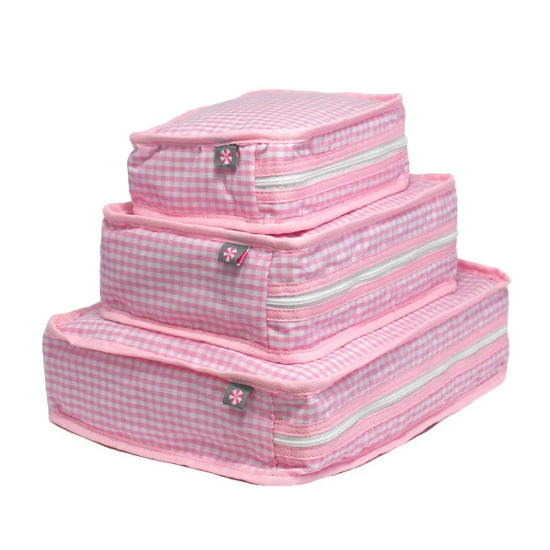 Pink Seersucker Stacking Set