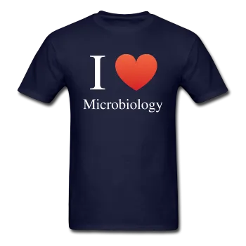 "I ♥ Microbiology" (white) - Men's T-Shirt