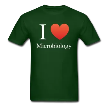 "I ♥ Microbiology" (white) - Men's T-Shirt