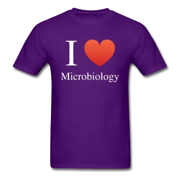 "I ♥ Microbiology" (white) - Men's T-Shirt