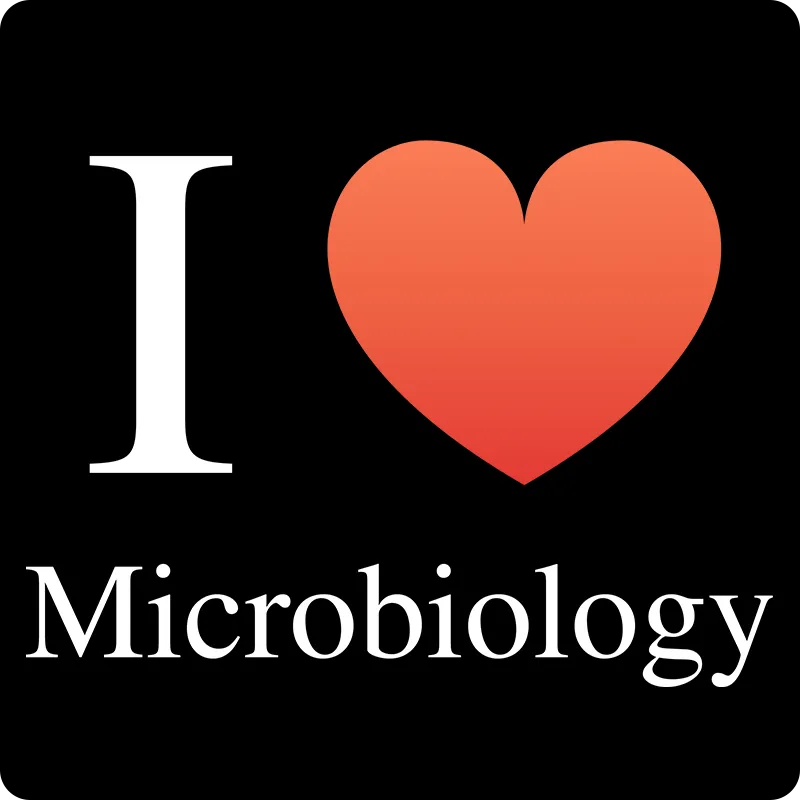 "I ♥ Microbiology" (white) - Men's T-Shirt