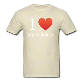 "I ♥ Microbiology" (white) - Men's T-Shirt