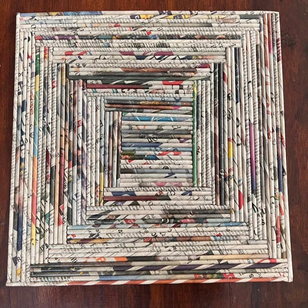 Square Quarter Place Mats | Hand Crafted | Artistic & Durable | Set of 6
