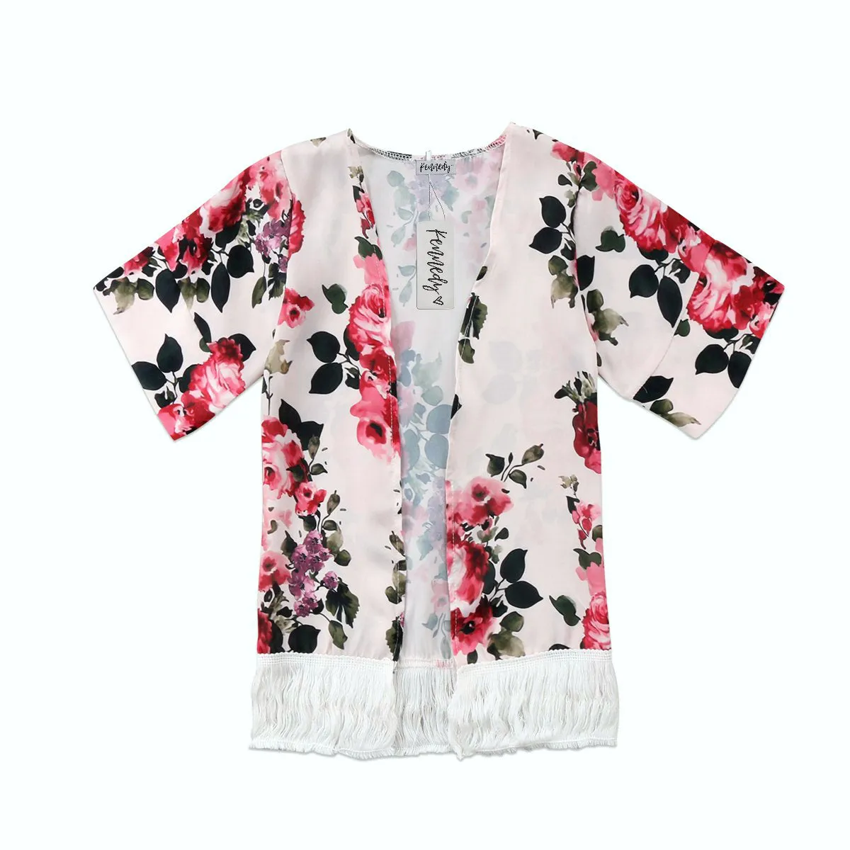 Toddler Kimono Floral White
