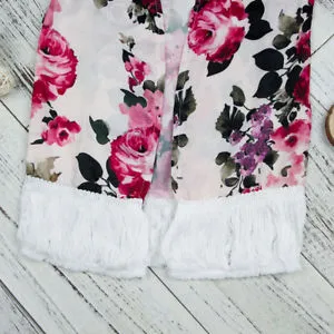 Toddler Kimono Floral White