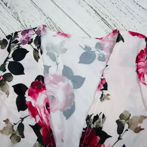 Toddler Kimono Floral White