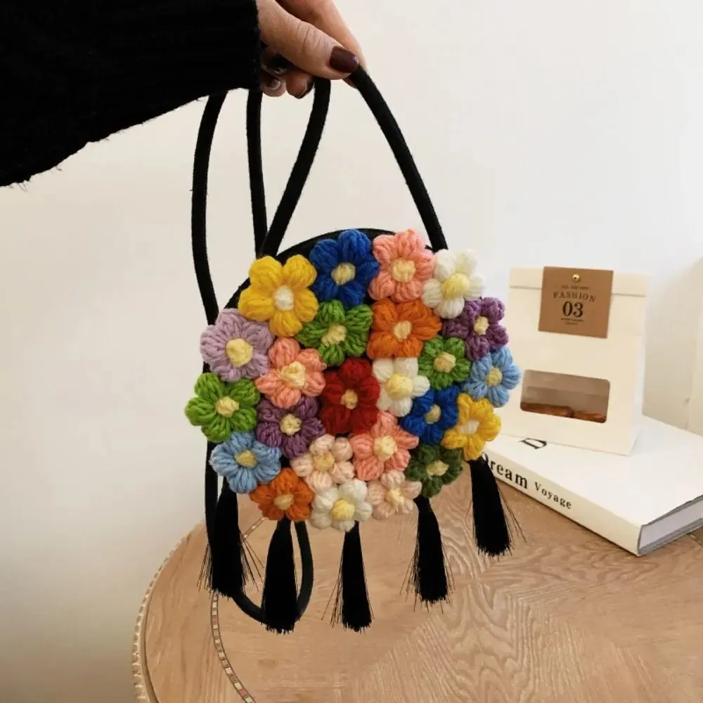 UAKISS  -  Flower Shoulder Bags Durable Cotton Woolen Woven‘ Messenger Bag Handbags Women