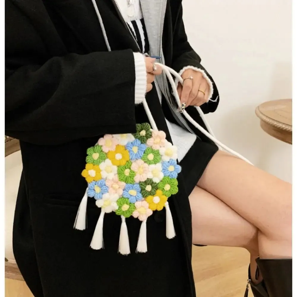 UAKISS  -  Flower Shoulder Bags Durable Cotton Woolen Woven‘ Messenger Bag Handbags Women