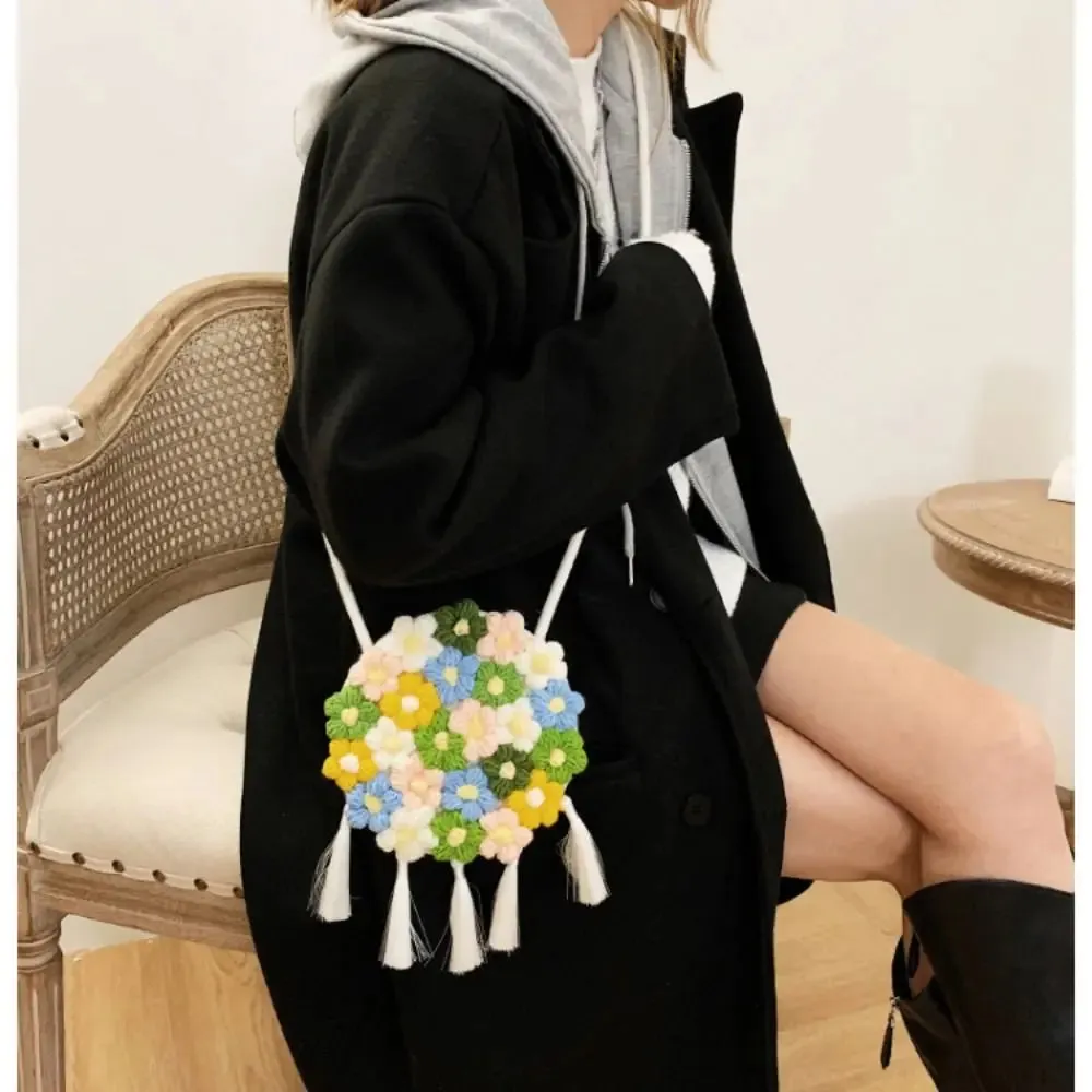 UAKISS  -  Flower Shoulder Bags Durable Cotton Woolen Woven‘ Messenger Bag Handbags Women