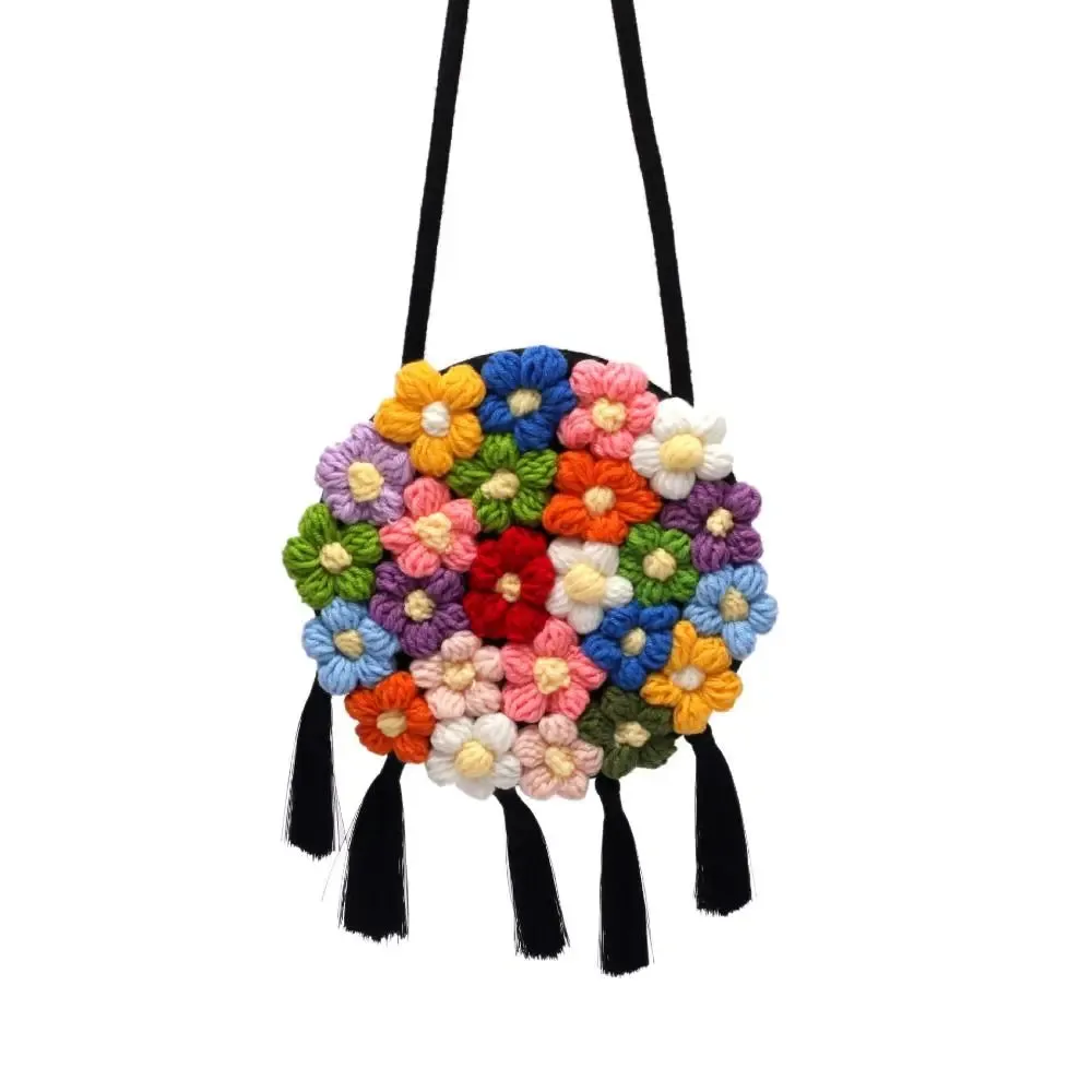 UAKISS  -  Flower Shoulder Bags Durable Cotton Woolen Woven‘ Messenger Bag Handbags Women