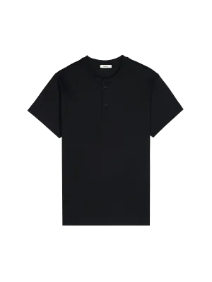 Womens DNA Henley T-Shirt—black